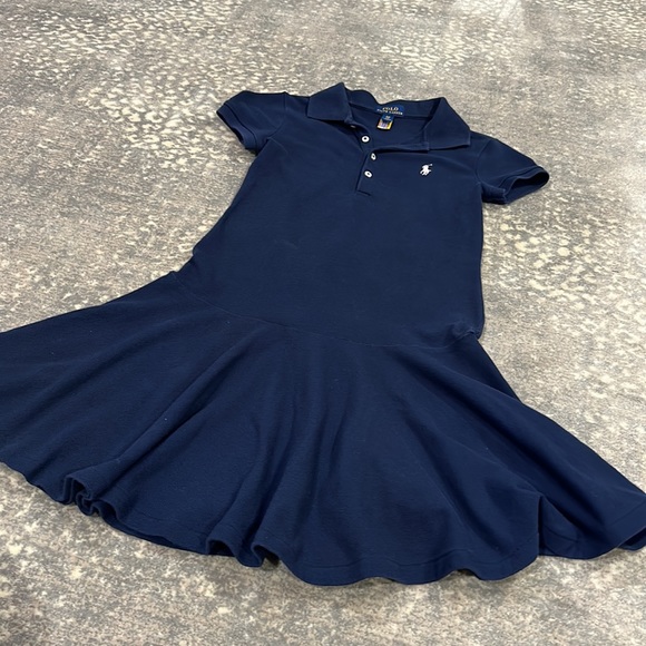 POLO RALPH LAUREN NAVY KIDS DRESS SIZE S/P 7 NWOT - Picture 1 of 6